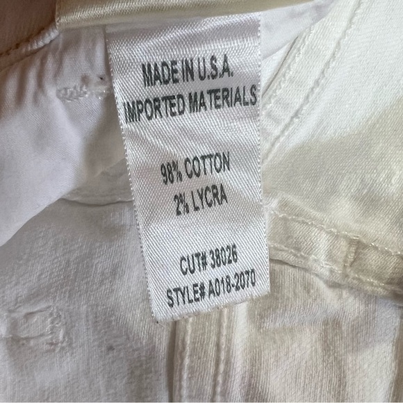 Agolde | Sophie Crop High Rise Distressed Skinny Jeans Raw Hem White Size 29 - Picture 16 of 16